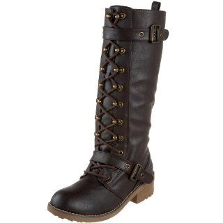 com Miss Me Womens Courtney 6 Moto Studded Boot,Brown,6 M US Shoes