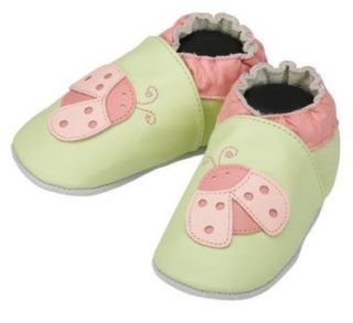 Robeez Ladybug Pastel Green Soft Sole Baby Shoes 12 18