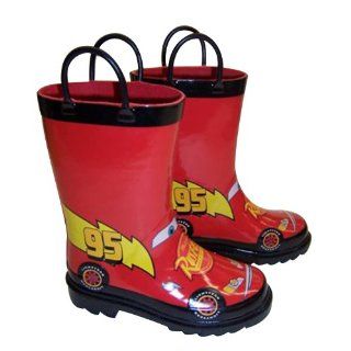 Cars Kids Lightening Mcqueen Boys Rain Boots Size Large 11 12 Shoes