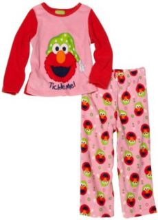 AME Sleepwear Girls 2 6X Elmo Tickle Set, Multi, 2T