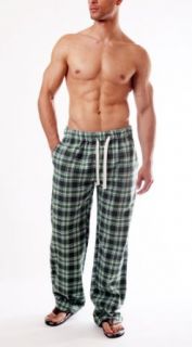 Bottoms Out Mens Flannel Plaid Sleep/Lounge Pants   Green