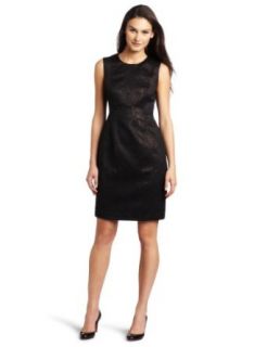 : Calvin Klein Womens Python Sheath Dress, Black/Rose, 14: Clothing