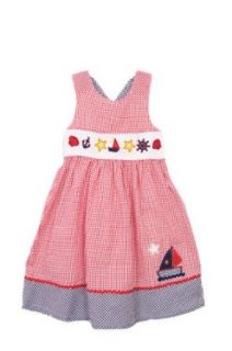BT Kids Toddler Girls red seersucker dress (2T): Clothing