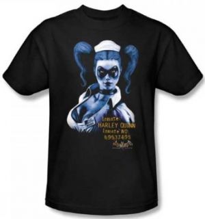 Batman Arkham Asylum Harley Quinn Inmate T Shirt: Clothing