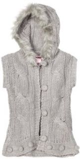 Pink Angel Girls 7 16 Hooded Faux Fur Trim Vest Clothing