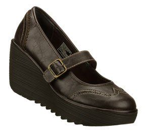 com Skechers Shag Magnetic Wedge Mary Jane Shoes Chocolate 10 Shoes