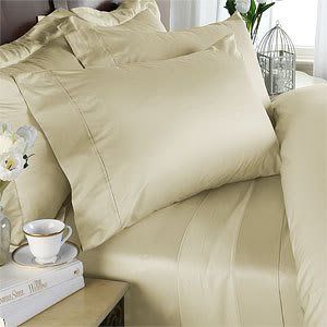 Rayon from BAMBOO Sheet Set   King Size Ivory 1000 Thread