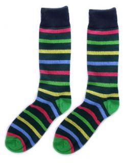 Fine Fit Fancy Colorful Mens Colorful Stripe Dress Socks