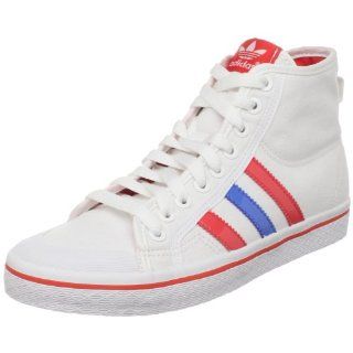 Honey Mid Stripes Sneaker,White/Aero Red/Fresh Blue,10 M US Shoes