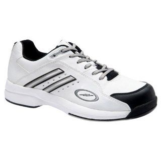 Storm Bolt Mens Bowling Shoes  White/Black/Silver: Sports