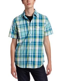 Hurley Mens Friction Short Sleeve Woven Shirt, Riviera