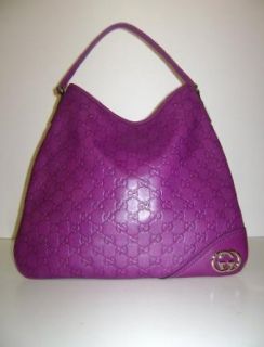 Gucci Handbags Purple (Red) Guccissima 231822: Clothing