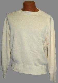 Grasscourt Mens Cream Cotton Sweater   XL Clothing