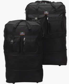 Pack of 2, 40 Expandable Wheeled Bags Rolling Duffel