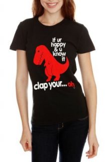 Goodie Two Sleeves Dino Clap Girls T Shirt Plus Size Size