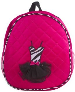 Hotpink and Zebra Ballet Dress Back Pack with Padded