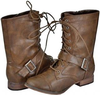 : Breckelles Georgia 86 Lt Brown Women Riding Boots, 6.5 M US: Shoes