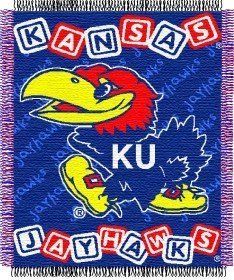 Kansas Jayhawks 36x48 Baby Blanket / Throw Sports
