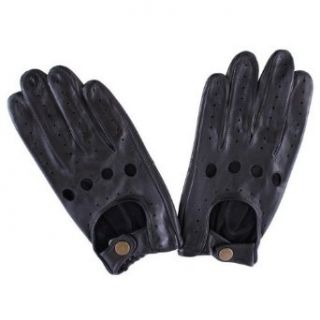Black Delta Leather Driving Gloves by Dents   8½   9