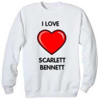 I Love Scarlett Bennett Sweatshirt, 2XL Clothing