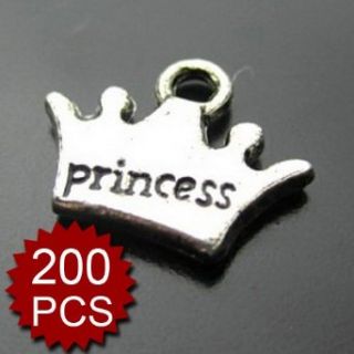 Antiqued Pewter 12mm Zinc based Alloy Princess Crown