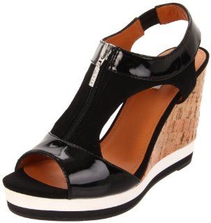  Geox Womens Janira1 Wedge Sandal,Black,38 EU/7.5 7 M US: Shoes