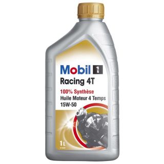 Huile MOBIL 1 15W50 Racing 4T 1L Moto   Achat / Vente HUILE MOTEUR