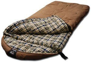 Grizzly +25 Degree Canvas Sleeping Bag (Tan) Sports