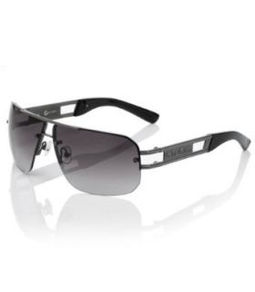 G by GUESS Gothic Logo Rimless Sunglasses, GUNMETAL