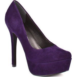 : Jessica Simpson Womens Katoy Dark Purple Suede Pump 7.5 M US: Shoes