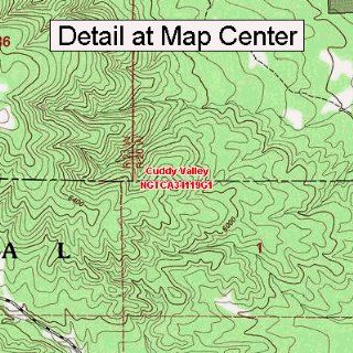 USGS Topographic Quadrangle Map   Cuddy Valley, California