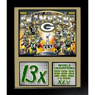 Super Bowl XLV Champion Green Bay Packers Deluxe Stat Frame Today $47
