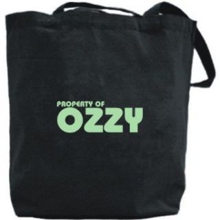 Canvas Tote Bag Black  Property Of Ozzy  Name Clothing