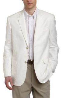 Perry Ellis Mens Linen Herringbone Sportcoat,Bright White