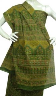 Printed Indian Sari Cotton   Traditional India Clothing