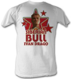 Rocky T shirt Siberian Bull Ivan Drago Adult White Tee