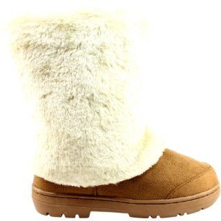 Womens Fur Covered Fully Fur Lined Waterproof Winter Snow Boots: Shoes