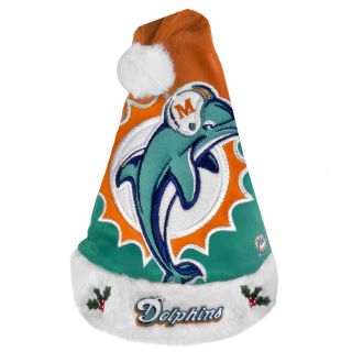 Miami Dolphins 2011 Colorblock Runoff Logo Santa Hat