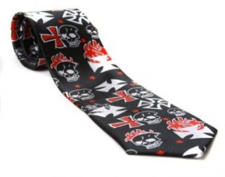 Trendy Skinny Tie   Black White Red West Coast Choppers