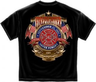Firefighter T shirt Never Forget 911 Shield Clothing