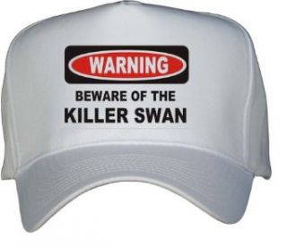 BEWARE OF THE KILLER SWAN White Hat / Baseball Cap
