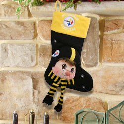 Pittsburgh Steelers Black Lil Fan Mascot Stocking Sports