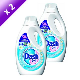DASH 2en1 Lessive Source de fraîcheur 27 lavagesx2   Achat / Vente
