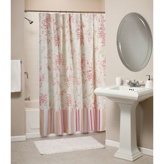 Coral/Seashell Red Shower Curtain