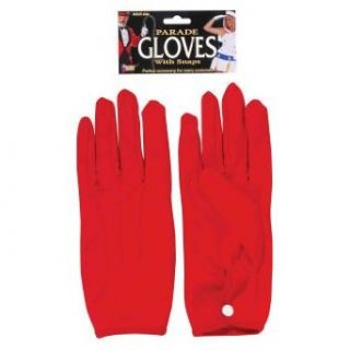 Parade Short Gloves With Snap (Red) Adult Accessory