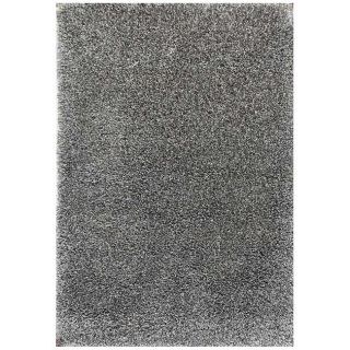 Hand woven Grey Wool blend Shag Rug (8 x 10)