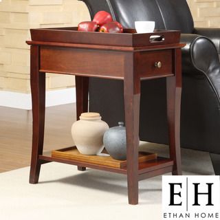 ETHAN HOME Tulsa Tray Top 1 drawer Accent Table Nightstand