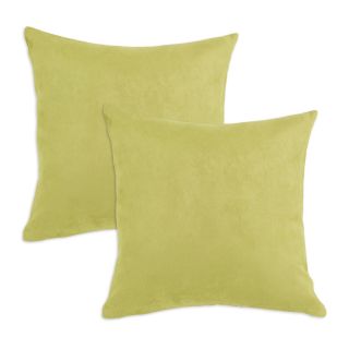 Passion Suede Celery Green Simply Soft S backed 17x17 Fiber Pillows