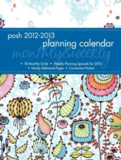 Posh Sea Floral Planner 2012 2013 Calendar