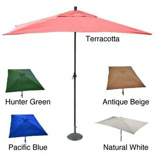 Premium 10 foot Rectangular Patio Umbrella with Stand